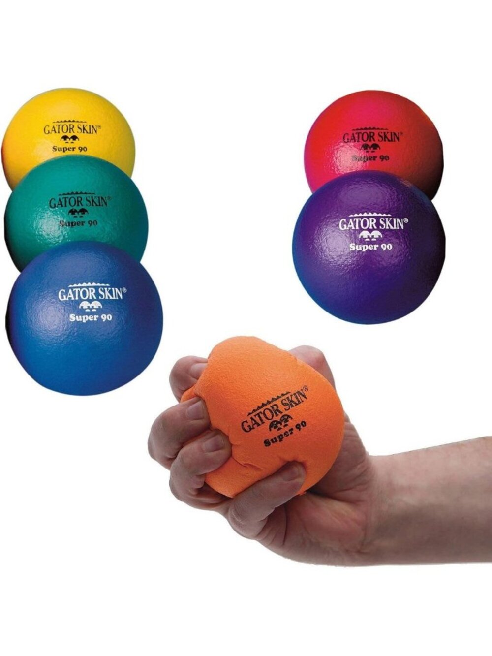 Soft No-Sting Foam Balls - 3.5" Assorted Colors for Indoor Games & PE - Set of 6